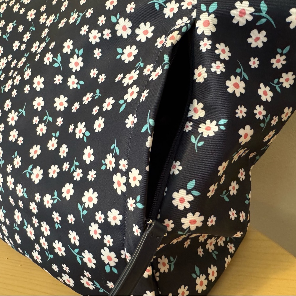 Kate Spade Jae Navy White Fleurette Floral Large Nylon Tote Bag NWOT - Picture 11 of 16
